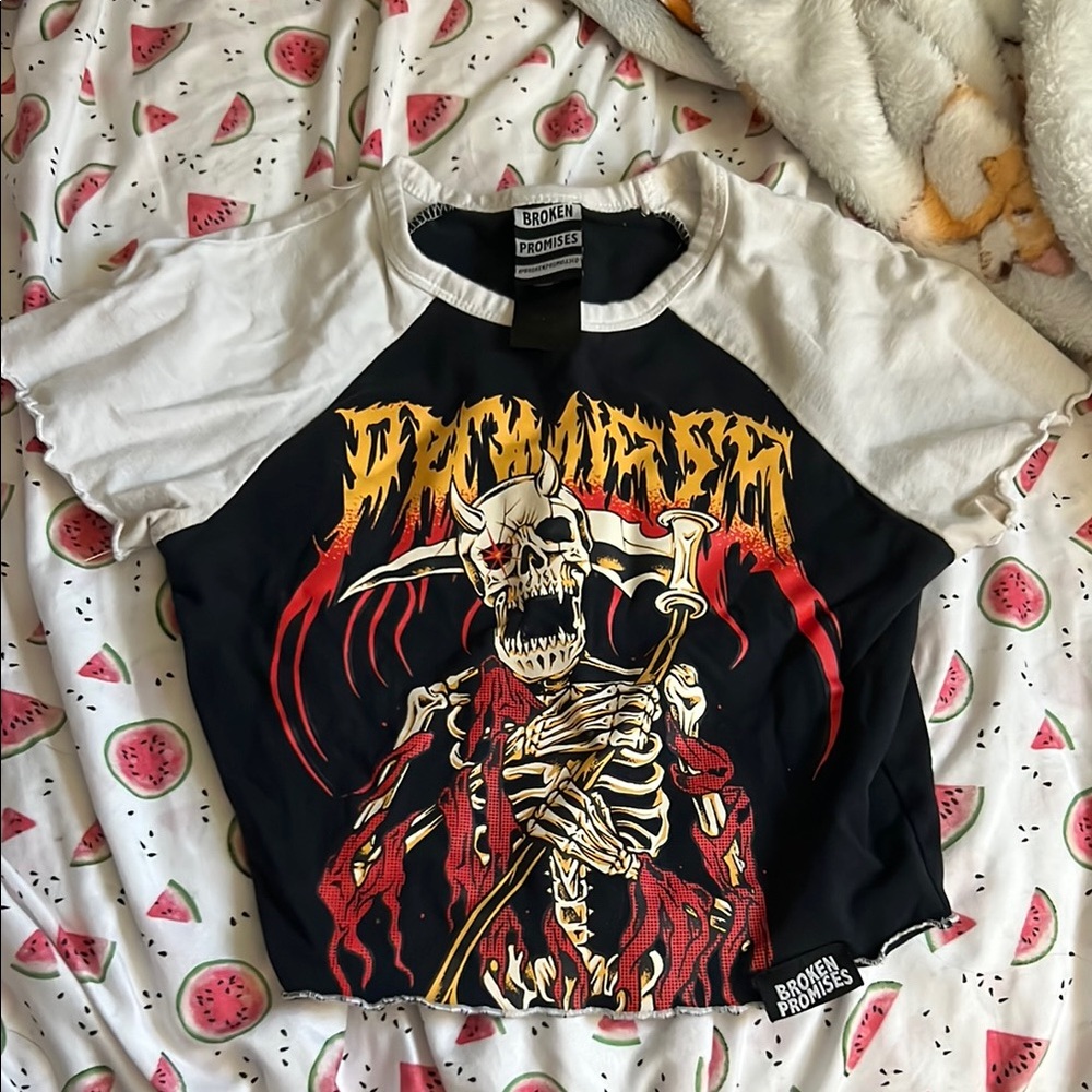 Black and White Short Sleeve Graphic Tee